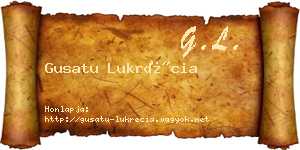 Gusatu Lukrécia névjegykártya